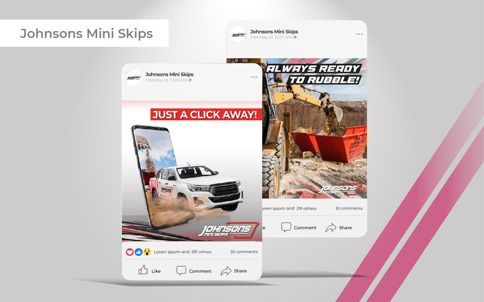 Dutchink SEO Website design Company Durban South Africa Ecommerce Social media - Johnsons Mini Skips